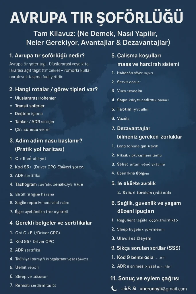 Avrupa Tır Şoförlüğü
